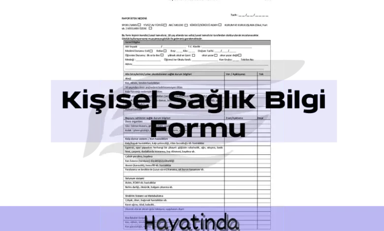 Kişisel Sağlık Bilgi Formu