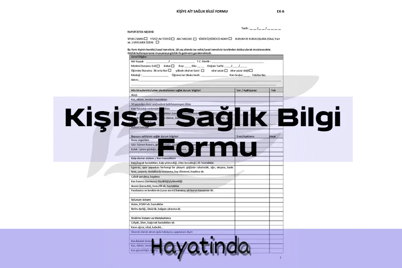 Kişisel Sağlık Bilgi Formu